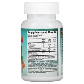 Thực phẩm bổ sung Vitables Chewable Vitamin C for Children Orange 90 Vegetarian Tablets 898220014576