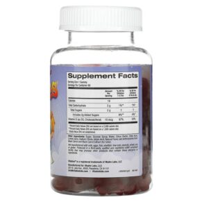 Thực phẩm bổ sung Vitables Gummy Vitamin D3 for Children Gelatin Free Strawberry 60 Vegetarian Gummies 898220014422