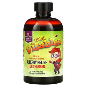 Thực phẩm chức năng Vitables Liquid Allergy Relief for Children No Alcohol Grape Flavor 4 fl oz (118 ml) 898220014620
