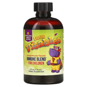 Thực phẩm chức năng Vitables Liquid Immune Blend for Children No Alcohol Orange Flavor 4 fl oz (118 ml) 898220014378