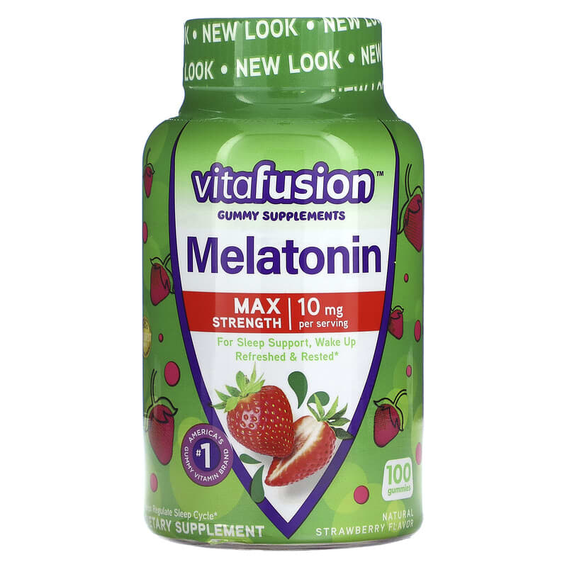 VitaFusion Max Strength Melatonin Natural Strawberry 5 mg 100 Gummies 8 Thực phẩm chức năng VitaFusion Max Strength Melatonin Natural Strawberry 5 mg 100 Gummies 027917271736