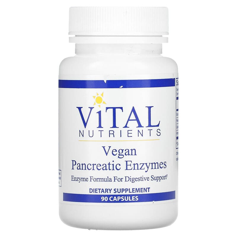 Vital Nutrients Vegan Pancreatic Enzymes 90 Capsules 8 Thực phẩm chức năng Vital Nutrients Vegan Pancreatic Enzymes 90 Capsules 693465491119