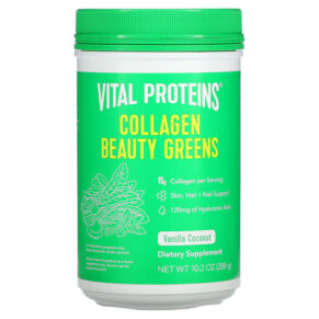 Thực phẩm chức năng Vital Proteins Collagen Beauty Greens Vanilla Coconut 10.2 oz (288 g) 850232005843