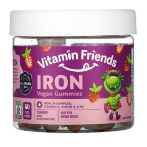 Thực phẩm chức năng Vitamin Friends Iron Vegan Gummies Strawberry 60 Pectin Gummies 854532002977