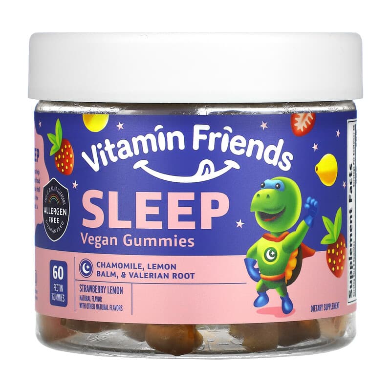 Vitamin Friends Sleep Vegan Gummies Strawberry Lemon 60 Pectin Gummies 8 Thực phẩm chức năng Vitamin Friends Sleep Vegan Gummies Strawberry Lemon 60 Pectin Gummies 852386008510