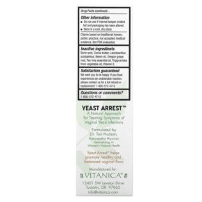 Vitanica Yeast Arrest 14 Vaginal Suppositories 3 Thực phẩm bổ sung Vitanica Yeast Arrest 14 Vaginal Suppositories 708118020056