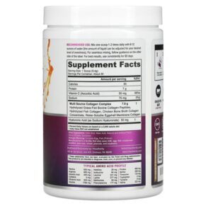 Thực phẩm bổ sung Vitauthority Multi Collagen Protein Plus Vitamin C Hyaluronic Acid Tropical Punch 9.9 oz (282 g) 856360008435