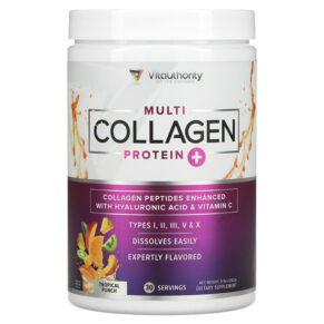 Thực phẩm chức năng Vitauthority Multi Collagen Protein Plus Vitamin C Hyaluronic Acid Tropical Punch 9.9 oz (282 g) 856360008435