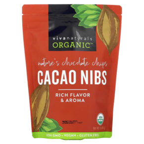 Thực phẩm chức năng Viva Naturals Organic Cacao Nibs 1 lb (454 g) 700465936974