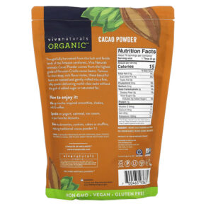 Thực phẩm bổ sung Viva Naturals Organic Cacao Powder 1 lb (454 g) 700465936752