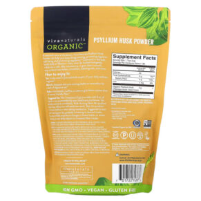 Thực phẩm bổ sung Viva Naturals Organic Psyllium Husk Powder 24 oz (680 g) 701722747876