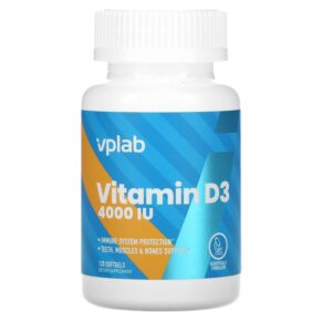 Thực phẩm chức năng Vplab Vitamin D3 4000 IU 120 Softgels 860003541395