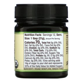 Thực phẩm bổ sung Wedderspoon Organic Raw Manuka Honey KFactor 16 8.8 oz (250 g) 814422023482