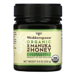 Thực phẩm chức năng Wedderspoon Organic Raw Manuka Honey KFactor 16 8.8 oz (250 g) 814422023482