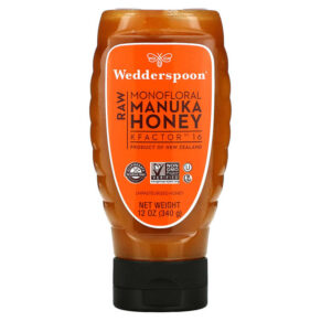 Thực phẩm chức năng Wedderspoon Raw Monofloral Manuka Honey KFactor 16 12 oz (340 g) 814422022584