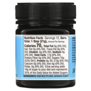 Thực phẩm bổ sung Wedderspoon Raw Multifloral Manuka Honey KFactor 12 8.8 oz (250 g) 814422020047