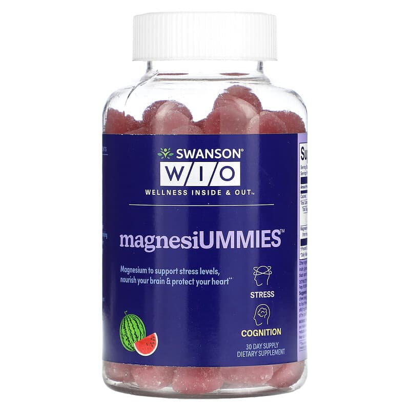 Wellness Inside & Out MagnesiUMMIES Watermelon 120 Gummies 8 Thực phẩm chức năng Wellness Inside & Out MagnesiUMMIES Watermelon 120 Gummies 840317300222