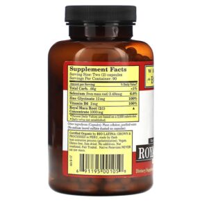 Thực phẩm bổ sung Whole World Botanicals Royal Maca for Men 253 mg 180 Veg Caps 691195001059