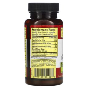 Thực phẩm bổ sung Whole World Botanicals Royal Maca Plus For Women 550 mg 90 Veggie Caps 691195001080