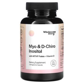 Thực phẩm chức năng Wholesome Story Myo & D-Chiro Inositol with MTHF Folate + Vitamin D 120 Vegetarian Capsules 860003257814