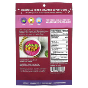 Thực phẩm bổ sung Wilderness Poets LLC Freeze Dried Dragon Fruit Powder 3.5 oz (99 g) 855434006438