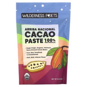 Thực phẩm chức năng Wilderness Poets LLC Organic Arriba Nacional Cacao Paste Dark Chocolate 8 oz (226 g) 891617002644