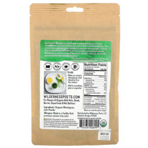 Thực phẩm bổ sung Wilderness Poets LLC Organic Wheatgrass Juice Powder 3.5 oz (99 g) 855434006995