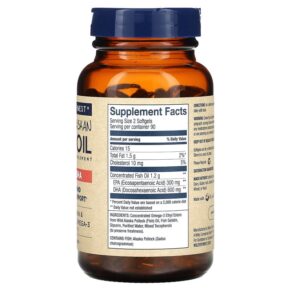 Thực phẩm bổ sung Wiley's Finest Wild Alaksan Fish Oil Peak DHA 180 Softgels 850044010035