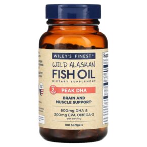 Thực phẩm chức năng Wiley's Finest Wild Alaksan Fish Oil Peak DHA 180 Softgels 850044010035