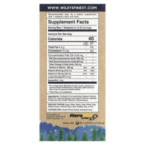 Thực phẩm bổ sung Wiley's Finest Wild Alaskan Fish Oil For Kids Elementary EPA Natural Mango Peach 1.500 mg 4.23 fl oz (125 ml) 857188004289