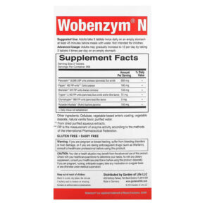 Wobenzym N Joint Health 800 Enteric-Coated Tablets 3 Thực phẩm bổ sung Wobenzym N Joint Health 800 Enteric-Coated Tablets 310539029282