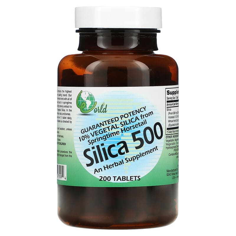 World Organic Silica 500 200 Tablets 8 Thực phẩm chức năng World Organic Silica 500 200 Tablets 726899597994