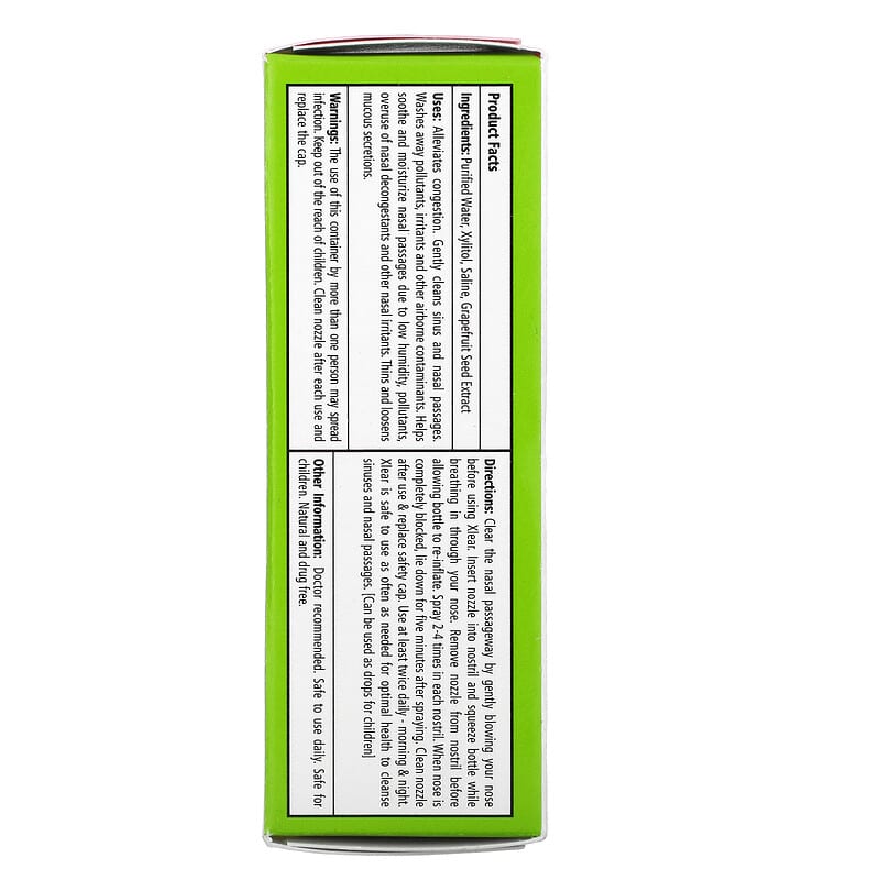 Xlear Natural Saline Nasal Spray with Xylitol Fast Relief 0.75 fl oz (22 ml) 2 Thực phẩm bổ sung Xlear Natural Saline Nasal Spray with Xylitol Fast Relief 0.75 fl oz (22 ml) 700596000018