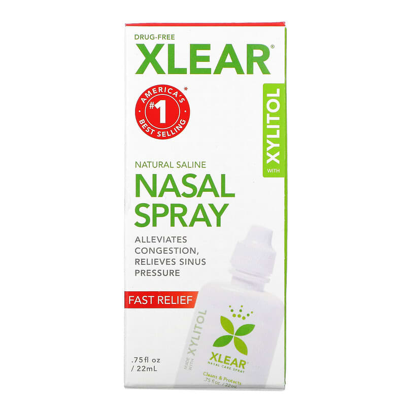 Xlear Natural Saline Nasal Spray with Xylitol Fast Relief 0.75 fl oz (22 ml) 8 Thực phẩm chức năng Xlear Natural Saline Nasal Spray with Xylitol Fast Relief 0.75 fl oz (22 ml) 700596000018