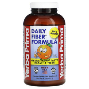 Thực phẩm chức năng Yerba Prima Daily Fiber Formula Orange 16 oz (453 g) 046352001982
