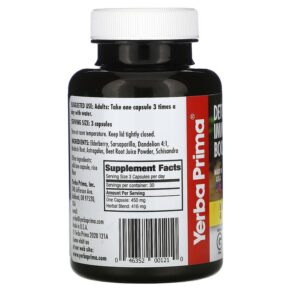 Yerba Prima Detox & Immunity Booster 90 Capsules 3 Thực phẩm bổ sung Yerba Prima Detox & Immunity Booster 90 Capsules 046352001210