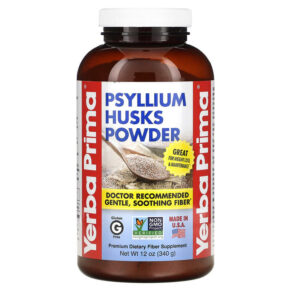 Thực phẩm chức năng Yerba Prima Psyllium Husks Powder 12 oz (340 g) 046352001043