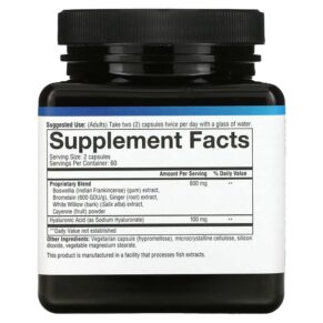 Thực phẩm bổ sung Youtheory Hyaluronic Acid Advanced Formula 120 Vegetarian Capsules 853244003234