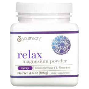 Thực phẩm chức năng Youtheory Relax Magnesium Powder Berry 4.4 oz (126 g) 850502007300