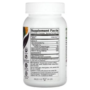 Yum-Vs Elderberry Vitamin C & Vitamin D Triple Defense Berry 60 Gummies 3 Thực phẩm bổ sung Yum-Vs Elderberry Vitamin C & Vitamin D Triple Defense Berry 60 Gummies 810048610129