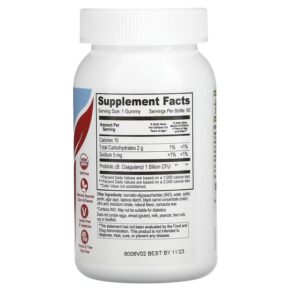 Thực phẩm bổ sung Yum-Vs Probiotic Zero Raspberry 60 Gummies 810048610273