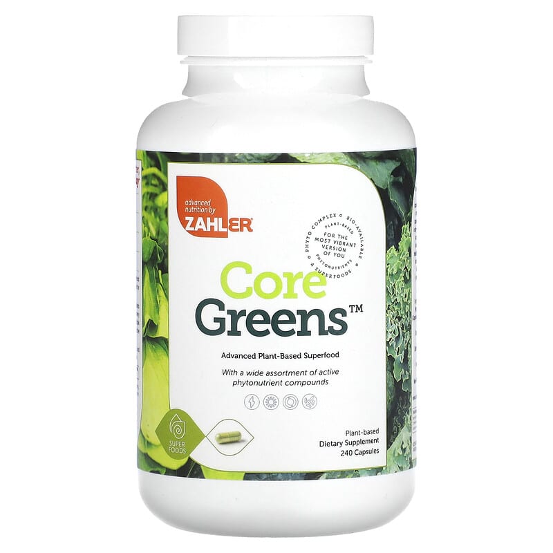 Zahler Core Greens Advanced Plant-Based Superfood 240 Capsules 8 Thực phẩm chức năng Zahler Core Greens Advanced Plant-Based Superfood 240 Capsules 848998082567
