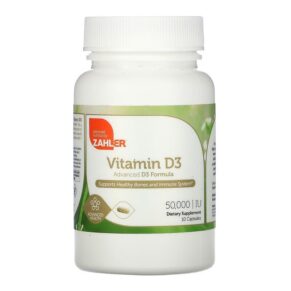 Thực phẩm chức năng Zahler Vitamin D3 50.000 IU 10 Capsules 848998082017