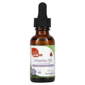 Thực phẩm chức năng Zahler Vitamin D3 Advanced D3 Formula 25 mcg (1.000 IU) 1 fl oz (30 ml) 848998081485
