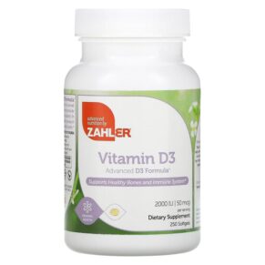 Thực phẩm chức năng Zahler Vitamin D3 Advanced D3 Formula 50 mcg (2.000 IU) 250 Softgels 848998000417