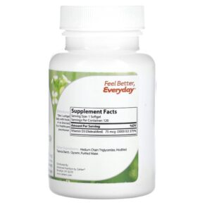 Thực phẩm bổ sung Zahler Vitamin D3 Advanced D3 Formula 75 mcg (3.000 IU) 120 Softgels 848998000387