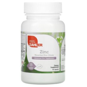 Thực phẩm chức năng Zahler Zinc Bioactive Zinc Citrate 90 Capsules 848998082208
