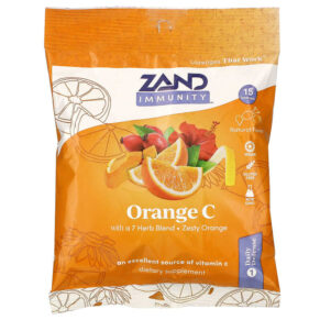Thực phẩm chức năng Zand Immunity Orange C Zesty Orange 15 Lozenges 041954000128