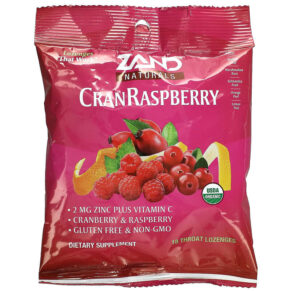 Thực phẩm chức năng Zand Naturals Organic CranRaspberry 18 Throat Lozenges 041954000050
