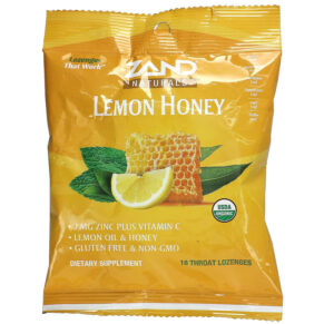 Thực phẩm chức năng Zand Naturals Organic Lemon Honey 18 Throat Lozenges 041954000074